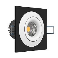 Встраиваемый  светодиодный светильник Ledron LH07SB-R SQ Black-White