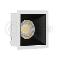 Светильник встраиваемый RISE KIT 1 White/Black Ledron составной под сменную лампу