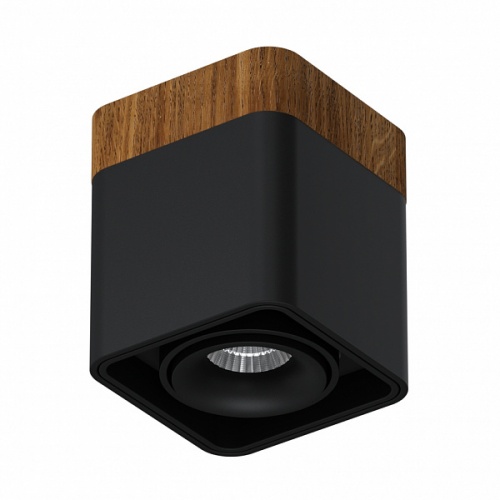 Накладной светодиодный светильник Ledron TUBING Wooden 30 Black-Gold