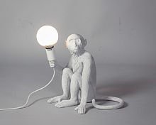 Лампа настольная the monkey lamp sitting version White