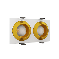 Встраиваемый светодиодный светильник LeDron GIZA MINI SQ 2 White/Gold