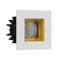 Светильник встраиваемый FAST TOP SQ MINI White-Gold Ledron неповоротный LED
