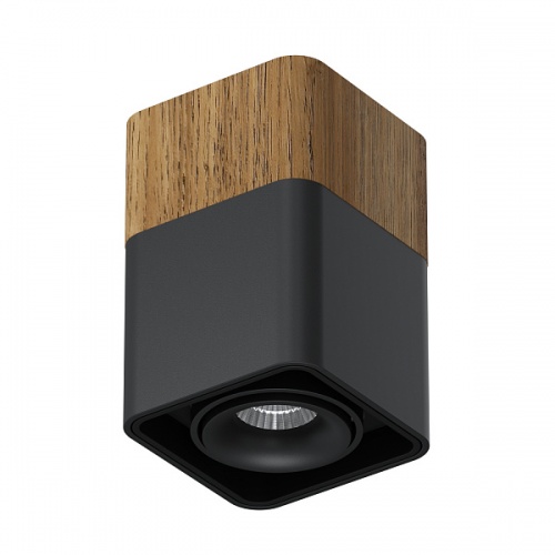 Накладной светодиодный светильник Ledron TUBING Wooden 60 Black-Gold