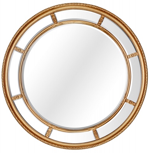 Большое круглое зеркало Prestige Gold