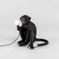 Лампа настольная the monkey lamp sitting version Black