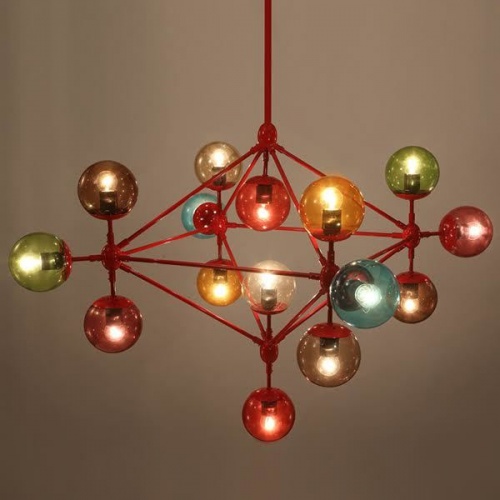 Люстра modo chandelier 10 globes color